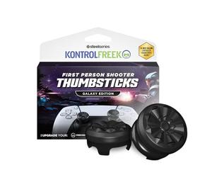 KontrolFr PS Fr alaxy Black pour PlayStation 4 (PS4) et PlayStation 5 (PS5) | Baguettes performantes | 1 Taille Haute, 1 mi-Haute | Noir (édition limitée)