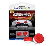 KontrolFreek FPS Freek Inferno pour Manette Playstation 4 (PS4) et Playstation 5 (PS5) | Pouces de Performance | 1 Taille Haute, 1 mi-Haute | Rouge/Blanc