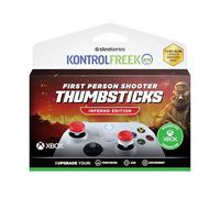 KontrolFr PS Freek Inferno Grips pour Manette Xbox | Rehausseurs de Joystick Haut & Milieu pour Xbox Series X|S & Xbox One | Précision Maximale FPS | Rouge