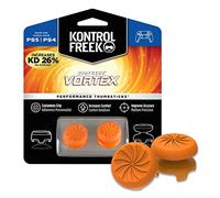 KontrolFr PS Freek Vortex pour Manette PlayStation 4 (PS4) | Joysticks Performance | 1 Taille Haute Convexe, 1 Taille Moyenne Concave | Orange