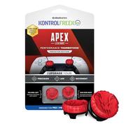 KontrolFr pex Legends: Predator Edition Performance Thumbsticks pour manettes PS4 et PS5 | 1 haute, 1 creuse centrale, concave | Rouge/noir