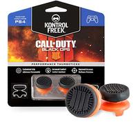 KontrolFr all of Duty: Black Ops 4 Manette pour PlayStation 4 (PS4) et PlayStation 5 (PS5) | Joysticks de Performance | 2 Taille Haute | Noir/Orange