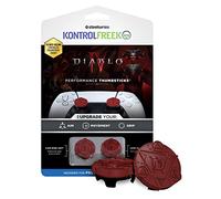 KontrolFr iablo IV Paire de joysticks de performance pour manette PlayStation 4 (PS4) et PlayStation 5 (PS5) | 2 tailles basses | Rouge et noir