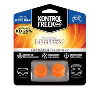 KontrolFr PS Freek Vortex Performance Thumbsticks for PlayStation 4 Controller (PS4) et PlayStation 5 (PS5) Controller | Performance Thumbsticks | 1 High-Rise, 1 Mid-Rise | Orange