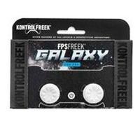 KontrolFr PS Fr alaxie Blanc pour Manette PlayStation 4 (PS4) et PlayStation 5 (PS5) | Manettes de Performance | 1 Haute, 1 Milieu | Blanc