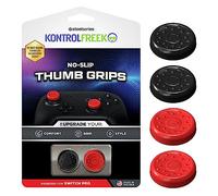 KontrolFreek Lot de 4 poignées antidérapantes pour manette Nintendo Switch Pro - Rouge et noir