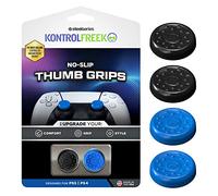 KontrolFreek Lot de 4 poignées antidérapantes pour Manette PlayStation 5 (PS5) et PlayStation 4 (PS4) - Bleu et Noir