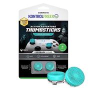 KontrolFreek Lotus pour Manette Xbox One et Xbox Series X | Baguettes de Performance | 2 concaves mi-Hautes | Bleu Sarcelle/Transparent
