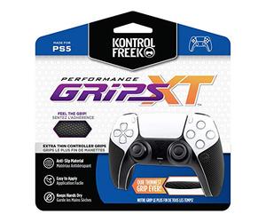 KontrolFreek Performance Grips XT for Playstation 5 Controller | Extra-Thin Grips | Black (Extra-Thin)