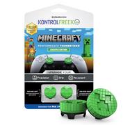 KontrolFreek Performance Thumbsticks® Minecraft - Édition Creeper | Playstation 5 (PS5) et Playstation 4 (PS4) | 2 joysticks pour Pouces mi-Hauts