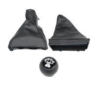 Konuooer Kit pommeau levier de vitesse manuel + bouton (5 vitesses) + casque de frein à main compatible avec Corsa C Tigra B Combo C (3 pièces)