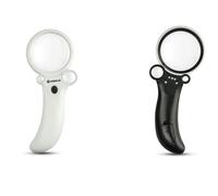 Konus Lux-60 Loupe à main 2,5x/25x/55x (90 mm) plastique, LED