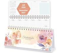 KONVINIT Calendrier de bureau 2026, calendrier 2026, calendrier hebdomadaire à tenir debout, planificateur hebdomadaire 2026, 1 semaine, 2 pages