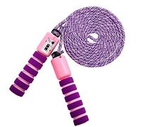 KONVINIT Corde a Sauter Enfant,Corde à Sauter Compteur Enfant Fille,Réglable Compteur Intégré et La Poignée Souple pour Le Fitness Jeu d'Ecole ou à l'Activité,purple