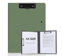 KONVINIT Porte bloc A4 en plastique avec couvercle Porte Document Plastique Support feuille Clipboard,avec pince en métal pour bureau/école/accueil