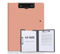KONVINIT Porte bloc A4 en plastique avec couvercle Porte Document Plastique Support feuille Clipboard,avec pince en métal pour bureau/école/accueil