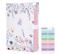 KONVINIT Trieur A4 8 Compartiments Classeur Trieur Classeur Conception de l'étiquette Bouton Rabattable Pour Protéger les Document, Porte Document Plastique, Rangement Papier Administratif,Rose