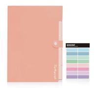 KONVINIT Trieur A4,Extensible Accordéon Document,Adorables dossiers, organiseur de dossiers extensibles,5 pochettes avec étiquettes en plastique avec intercalaires pour documents