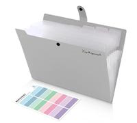 KONVINIT Trieur A4 Organiseur Document Trieur Compartiments Souple Trieur Document Accordeon Plastique Exacompta 8 Compartiments pour Bureau, École, Maison