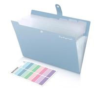 KONVINIT Trieur A4 Organiseur Document Trieur Compartiments Souple Trieur Document Accordeon Plastique Exacompta 8 Compartiments pour Bureau, École, Maison