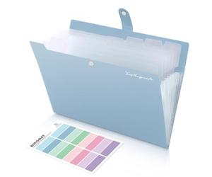 KONVINIT Trieur A4 Organiseur Document Trieur Compartiments Souple Trieur Document Accordeon Plastique Exacompta 8 Compartiments pour Bureau, École, Maison