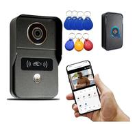 KONX Portier Video KW02C V4 2MP 1080p Tuya interphone WiFi RJ45 POE, Relais Portail, Badge RFID (Noir)