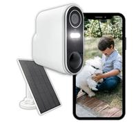 Konyks Camini Air 2 Solar - Caméra de Surveillance extérieure sans Fil WiFi avec Panneau Solaire, Notifications détection de Mouvement, Vision Nocturne en Couleurs, Fonction éclairage et Sirène