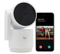 Konyks Camini Care | Caméra de Surveillance intérieure WiFi | 3MP | Bouton Interphone | Sirène intégrée | Notifications Smartphone Mouvement et Bruit | Compatible Google Home et Alexa.