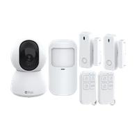 Pack sécurité, 1 Caméra WiFi intérieure motorisée 4 MP et Hub système d'alarme + 2 détecteurs d'ouverture + 1 détecteur de Mouvement + 2 télécommandes