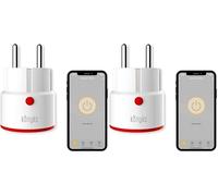 Konyks Prise connectée Konyks Priska Max 3 FR- WiFi + BT, Fonctions avancées V3, 16A, Compteur de consommation, Compatible Alexa et Google Home & Tuya - (Lot de 2)