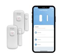 Konyks Senso Charge 2, Lot de 2 Détecteurs d'ouverture Wi-FI avec Batterie Rechargeable, autonomie jusqu'a 1 an, Notifications sur Smartphone, automatisations faciles, Compatible Alexa & Google Home