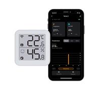 Konyks Termo 2, Thermomètre Hygromètre connecté Wi-Fi, Grand écran, Lecture à distance, déclenche d'autres appareils Konyks en fonction des mesures, Compatible Alexa et Google Home