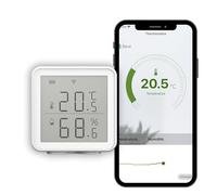 Konyks Termo, Thermomètre Hygromètre connecté Wi-Fi, Lecture à distance, déclenche d'autres appareils Konyks en fonction des mesures, Compatible Alexa et Google Home