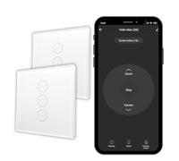 Konyks Vollo Max 3 - Lot de 2 interrupteurs connectés pour volets roulants - Installation facile, contrôle vocal avec Alexa, Google Home et Siri et à distance, programmation horaire,