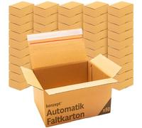 Konzept 11 - Boîte d'expédition 30x20x15 cm Lot de 50 pièces. Cartons pliables avec couvercle auto-adhésif, petits cartons pour envoi, emballage, colis DHL taille S différentes tailles
