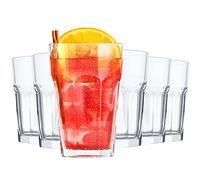 Konzept 11 - Ensemble de verres à eau 320 ml transparents - Verres à boire, verres à jus, verres à cocktails, verres Latte Macchiato - Ensemble de 6 verres pour l'eau, le jus et les cocktails