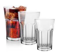 KONZEPT Ensemble de 6 Verres d'Eau, Set de Verres à Boire, 410ml Verres Empilables - Parfait pour Jus, Cocktails, Latte Macchiato, Ensemble de 12 Verres