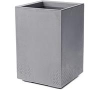 KONZEPT Grande jardinière à roulettes pour l'intérieur et l'extérieur, 40 × 40 × 60 cm, gris, aspect béton, fabriquée à partir de matériaux 100 % recyclés, idéale pour le salon, le jardin et la