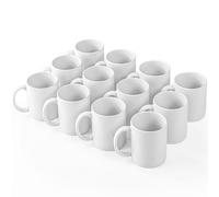 KONZEPT Lot de 12 tasses à café en porcelaine à peindre, parfaites pour les idées créatives de bricolage et les cadeaux personnels, 350 ml