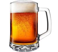 KONZEPT Lot de 6 chopes à bière de 0,5 l - Verres à bière avec anse - Verre à bière lourd avec fond renforcé - Passe au lave-vaisselle