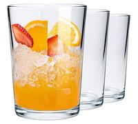 KONZEPT Lot de 6 verres empilables grands verres transparents 500 ml fabriqués en UE sans plomb passent au lave-vaisselle idéal eau jus boissons glacées