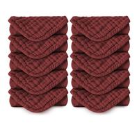 Koo-dib Coton Bebe, Gant de Toilette 10 Debarbouillette en Indispensable 30x30 cm,100% Coton Serviettes Visage de Trousse de Soin Bebe, Lingettes Lavables Extra Douces Lavable pour Nouveau Né Peau.