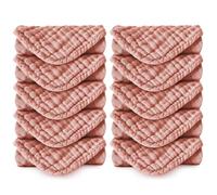 Koo-dib Gants de Toilette 10 Trousse de Soin Bebe, Serviette, Carre Coton Reutilisable Lavable, Debarbouillette Bebe Lavable, 30x30 cm Serviette Visage pour Nouveau Né Peau Indispensable Lingette