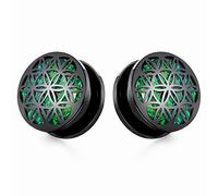 KOOBODY Lot de 2 piercings d'oreille en acier inoxydable - 8 à 25 mm - Pour femme