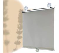 KOOEIN Store de Fenêtre occultant a Ventouse, Store Enrouleur Pare-Soleil, Rideau rétractables temporaires, Tissu à Thermo, 85% d'occultation, avec Revêtement coloré,Grey-30x125cm/12x49in