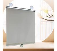 KOOEIN Stores Rouleau occultant a Ventouse, 75% Rideaux d'ombrage, Rideau à enroulement universels pour fenêtres et Portes, Store Thermique réglable, Volets léger avec ventouses,Grey-35x125cm/14x49in