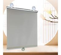 KOOEIN Stores Rouleau occultant a Ventouse, 75% Rideaux d'ombrage, Rideau à enroulement universels pour fenêtres et Portes, Store Thermique réglable, Volets léger avec ventouses,Grey-55x125cm/22x49in