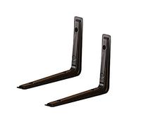 KOOEIN Support D'étagère en Forme De L X2,Étagères Murales,Support Métallique Caché,Coins Arrondis,Équerre De Rangement Moderne,Angle Droit À 90 Degrés,Étagères Robuste,Noir,220x320mm