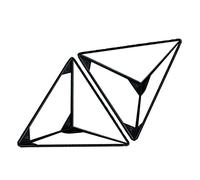 KOOEIN Support D'étagère en Métal,Étagères Triangulaires Flottantes,2X Support Mural,Étagère De Décoration en Fer Forgé,2 Méthodes D'installation,Équerre Bricolage Moderne,Robuste,Noir,20cm/8in