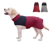 KOOGAL Veste d'hiver pour chien, manteau réversible coupe-vent imperméable pour chien par temps froid, manteau chaud à carreaux de style britannique pour chiens de petite, moyenne et grande taille